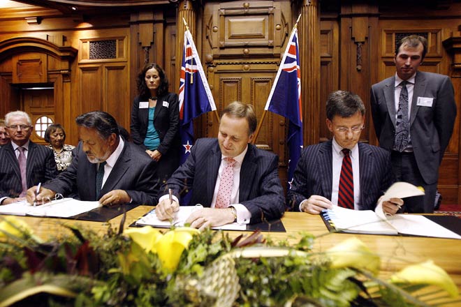 Signing a Treaty of Waitangi claim settlement