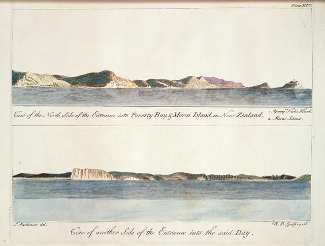 Sydney Parkinson's image of Poverty Bay