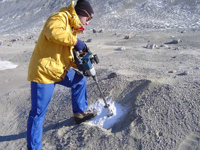 Sampling ground ice