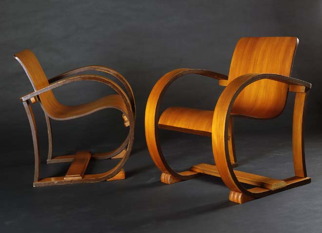 Pressed-plywood chair