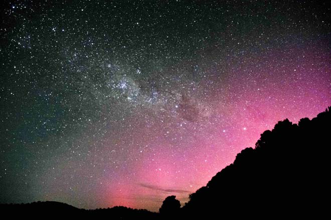 Aurora australis from Stewart Island