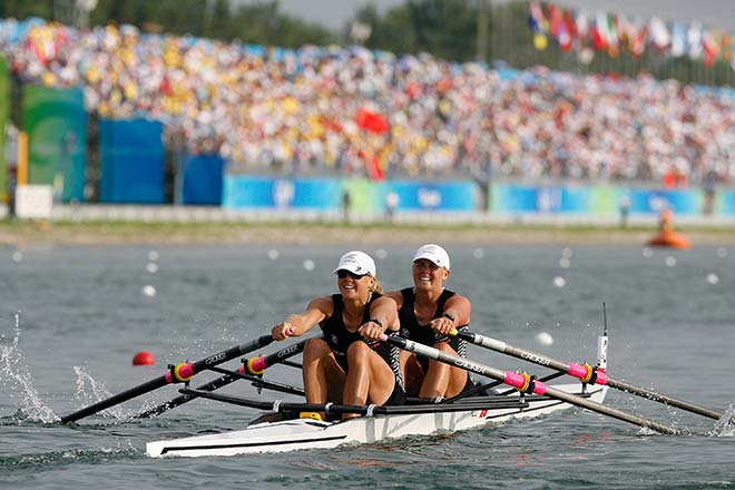 The Evers-Swindell twins' rowing to victory in  Beijing, 2008 