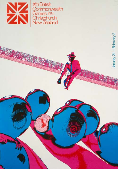 Commonwealth Games bowls poster, 1974