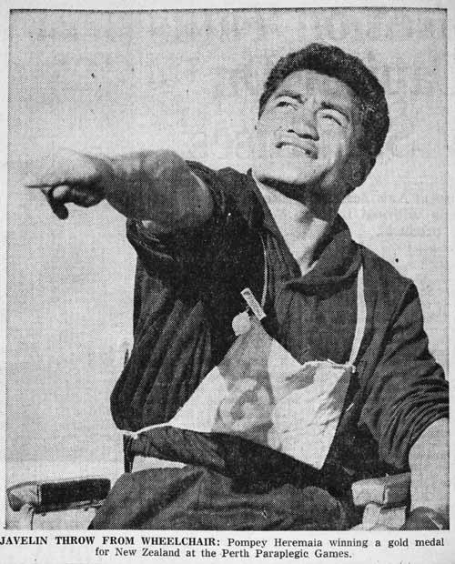 Pompey Heremaia at the Perth Games, 1962