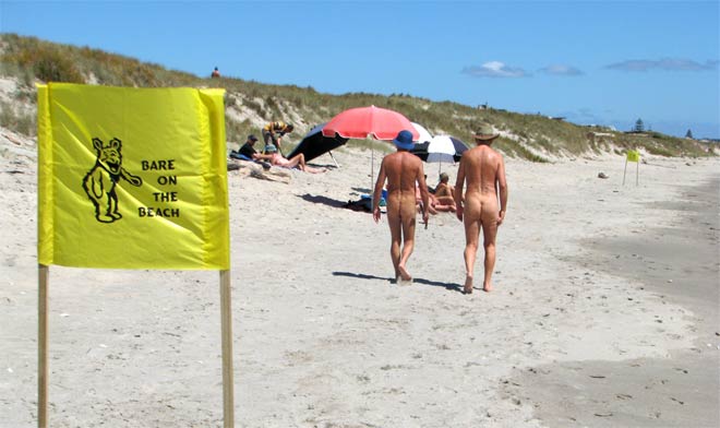 'Bare on the beach' at Papamoa, 2012