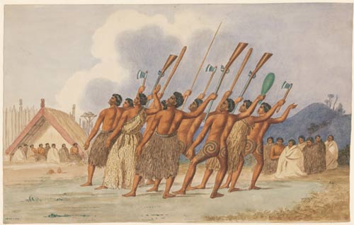 Haka with muskets