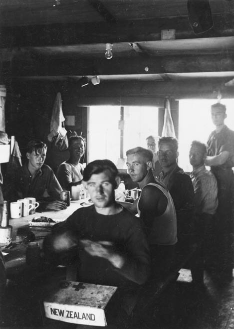 New Zealand POWs with Red Cross parcels