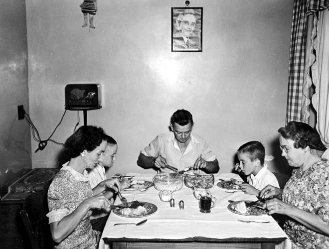 A family meal, 1947