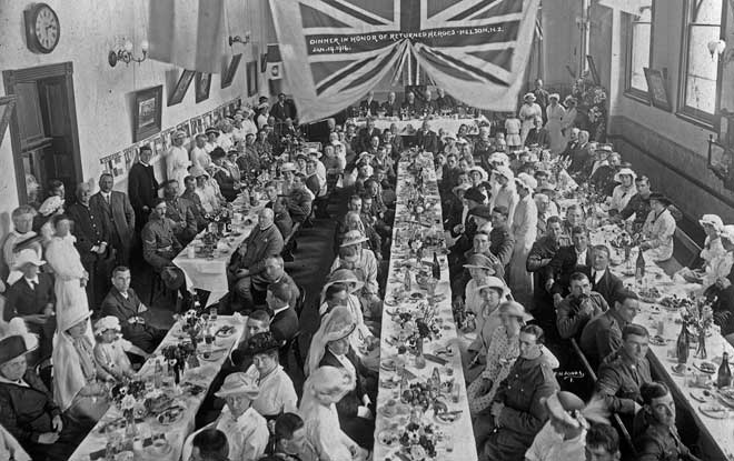 Dinner honouring returned soldiers, 1919