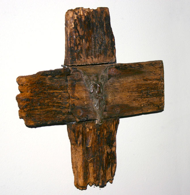 Angel on cross from Campbell Island