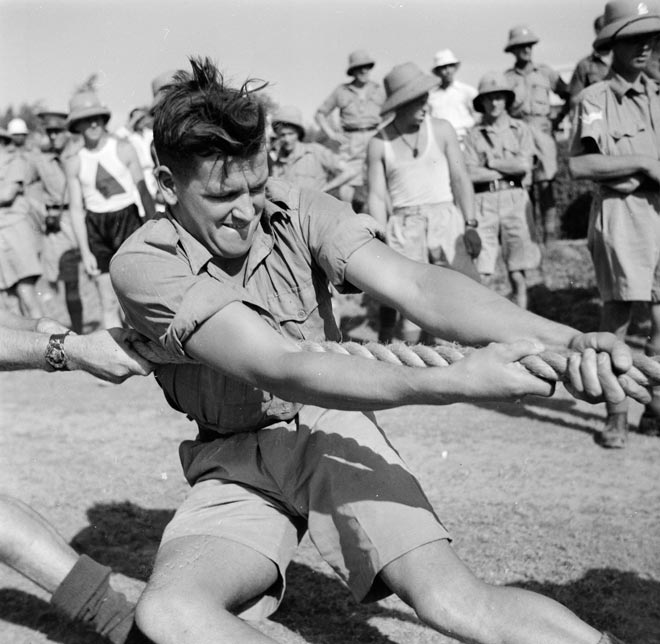 Tug-of-war at Maadi, Egypt, 1940