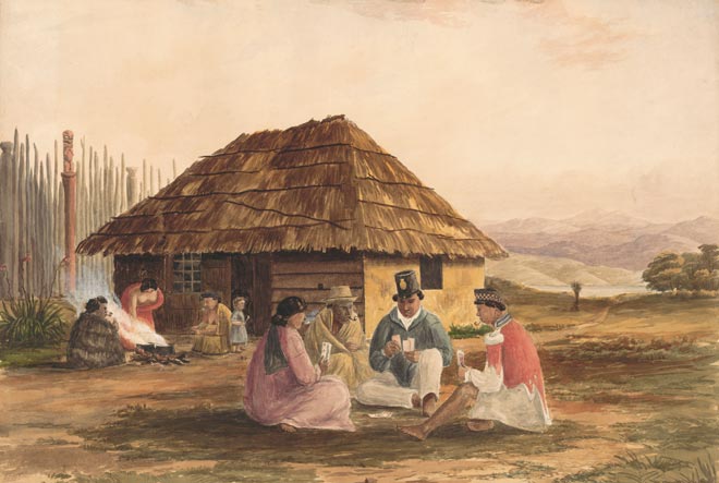 Māori playing cards, 1840s