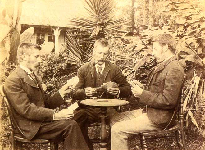 Gentlemen playing cards, 1899