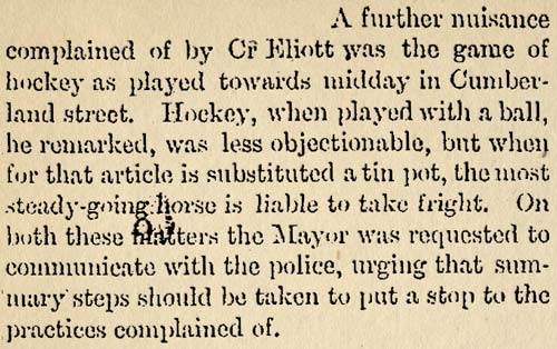 Hockey hooligans, 1881
