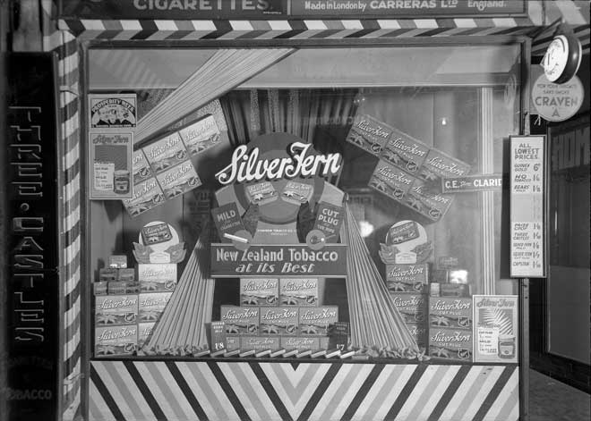 Tobacconist shop window