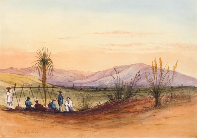 Explorers' camp, Canterbury Plains, 1848