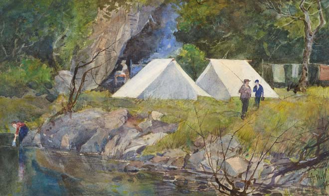 Camping at Cave, 1894
