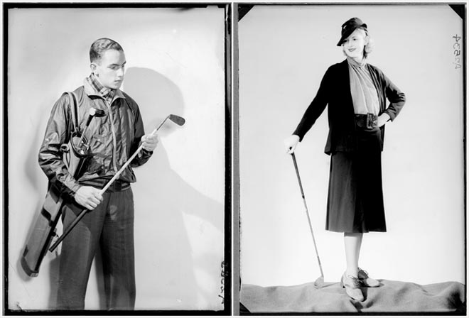 Dressed for golf, 1920s