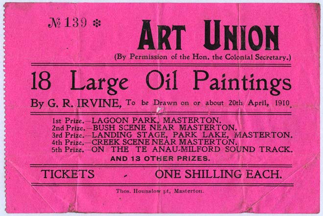Art union ticket, 1910