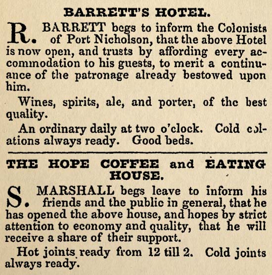 Barrett's Hotel and Hope Coffee and Eating House