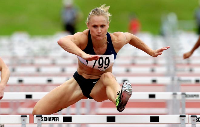 Hurdler Andrea Miller, 2012