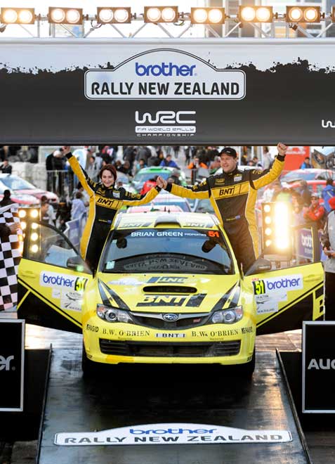 Rally champions Sara and Richard Mason, 2012