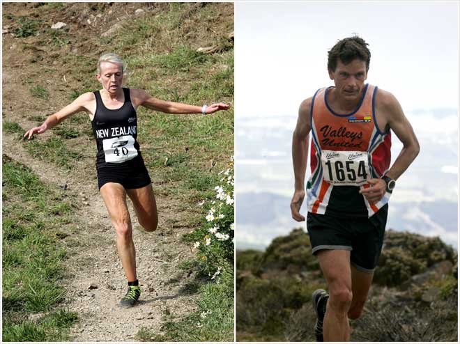 Mountain runners Melissa Moon and Jonathan Wyatt