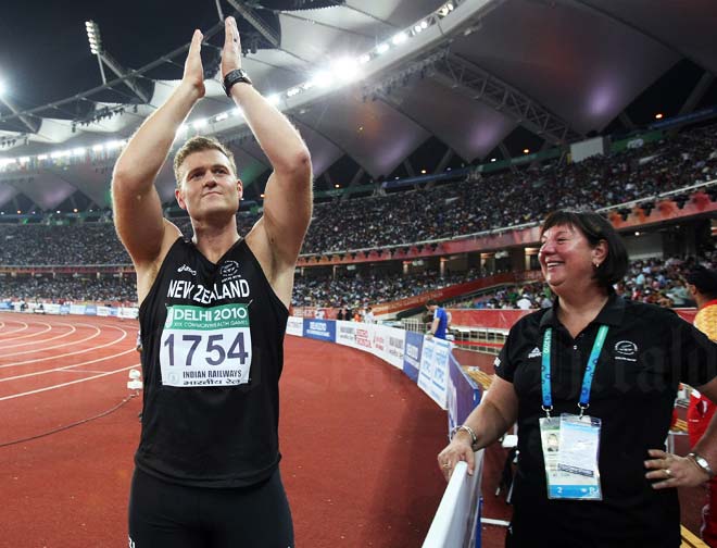 Javelin coach Debbie Strange, 2010