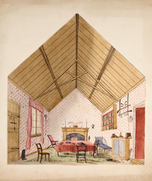 The sitting room at Malvern Hills, 1858