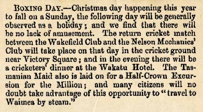A Boxing Day holiday
