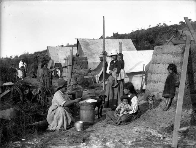 Gum-digging village, around 1910