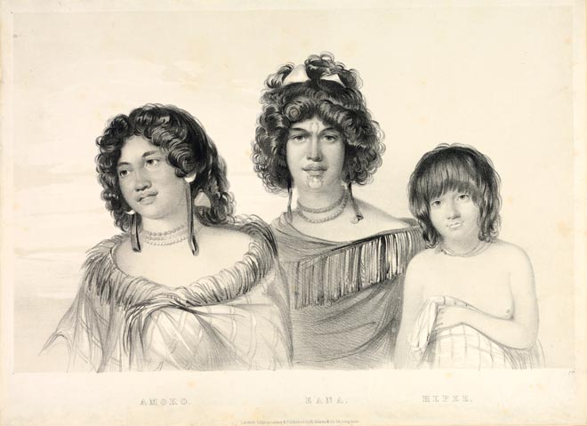 Women's hairstyles, around 1827