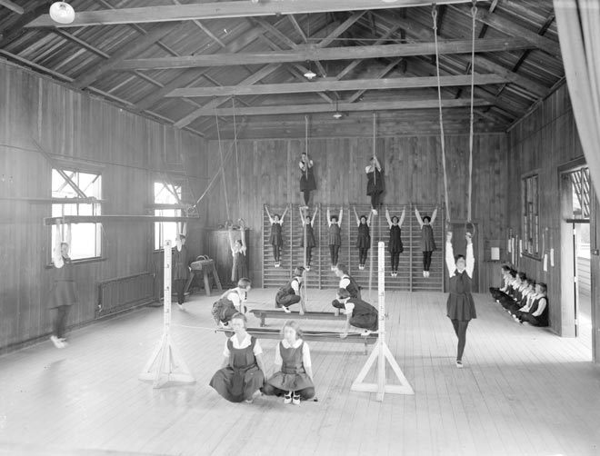 Women and fitness: a school gym