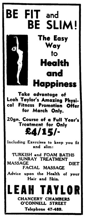 Women and fitness: 1930s advertisement