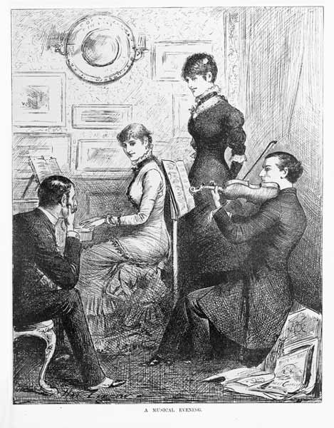 Musical evening, 1890
