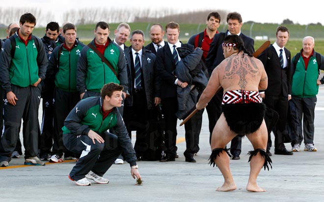 Pōwhiri for rugby team, 2012