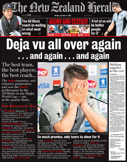 Front page sports news