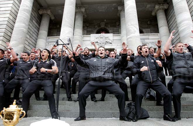 All Blacks haka at Parliament, 2011