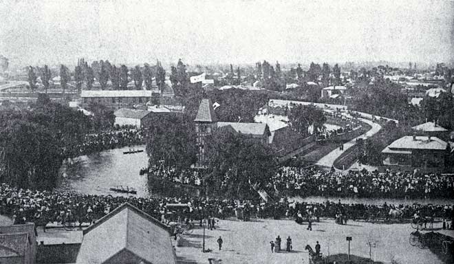 Opening the season at Canterbury Rowing Club, 1893
