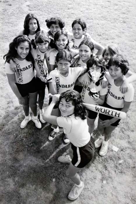 Winning softball team