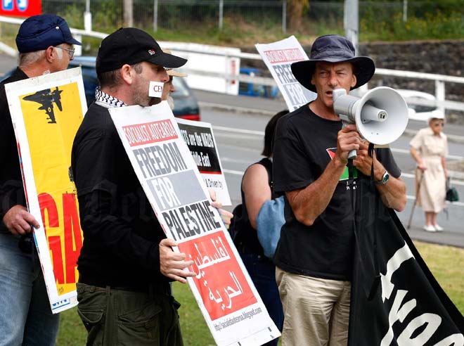 Protest against tennis player