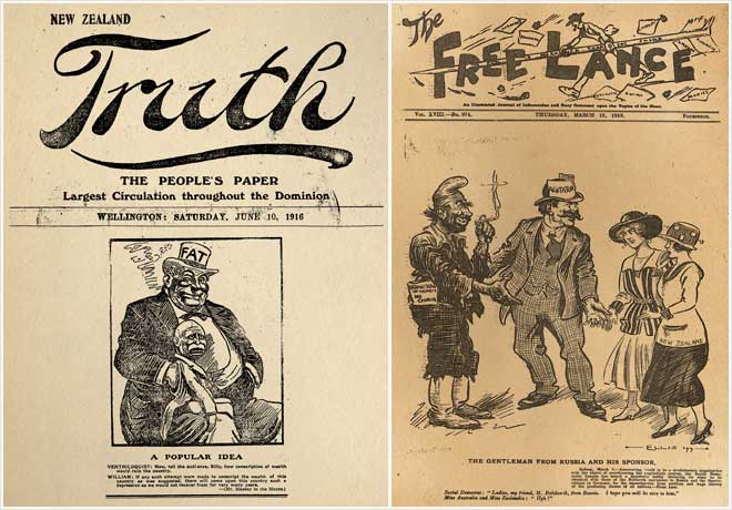 Glover and Ellis – two views from one cartoonist