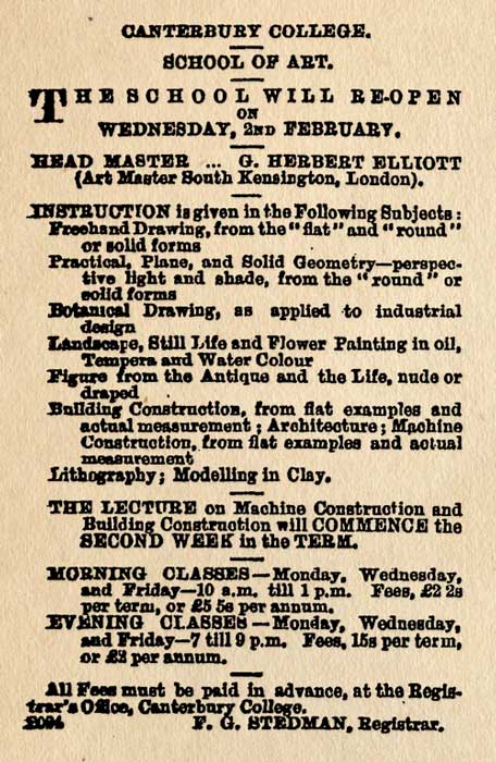 School of Art advertisement