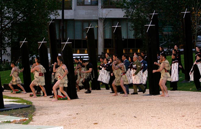 New Zealand Memorial: dawn ceremony