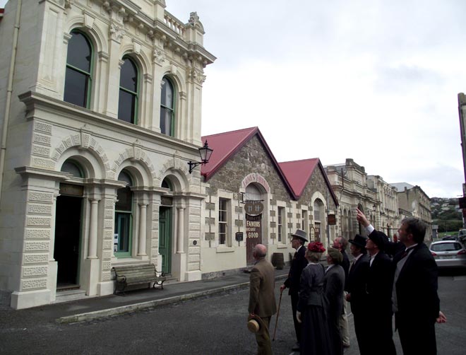 Ōamaru's white stone buildings