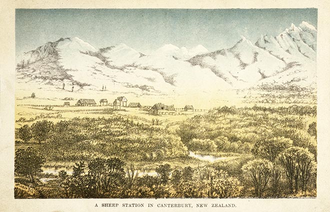 Illustration from <em>Station life in New Zealand</em>