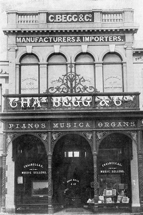 Charles Begg's music store