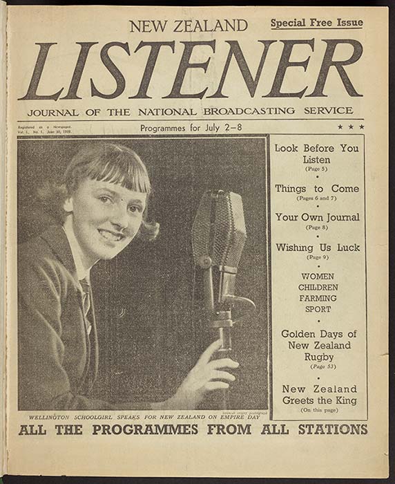 First issue of the <em>New Zealand Listener</em>, 1939