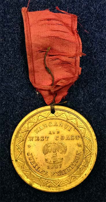 Wanganui and West Coast Jubilee Exhibition medal, 1887