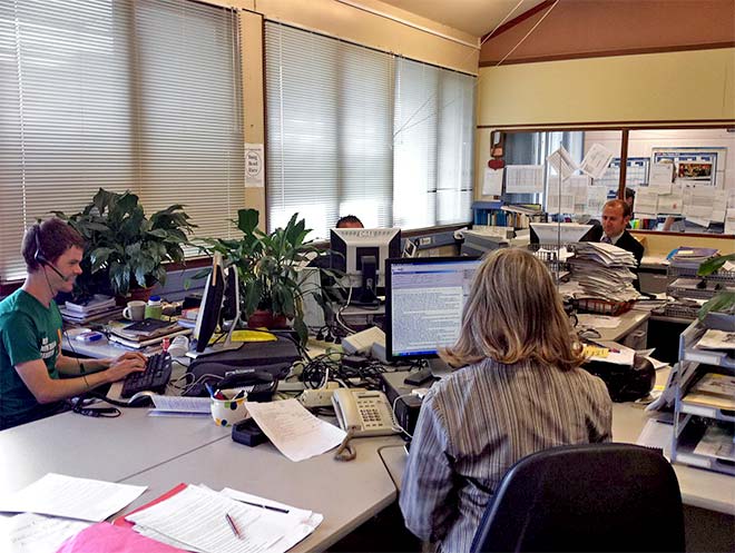 <em>Wanganui Chronicle</em> newsroom, 2012